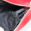 Salvatore Ferragamo Gancini Hand Bag Leather 2way Red Gold Auth 141492-19