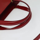 Salvatore Ferragamo Gancini Hand Bag Leather 2way Red Gold Auth 141492-7