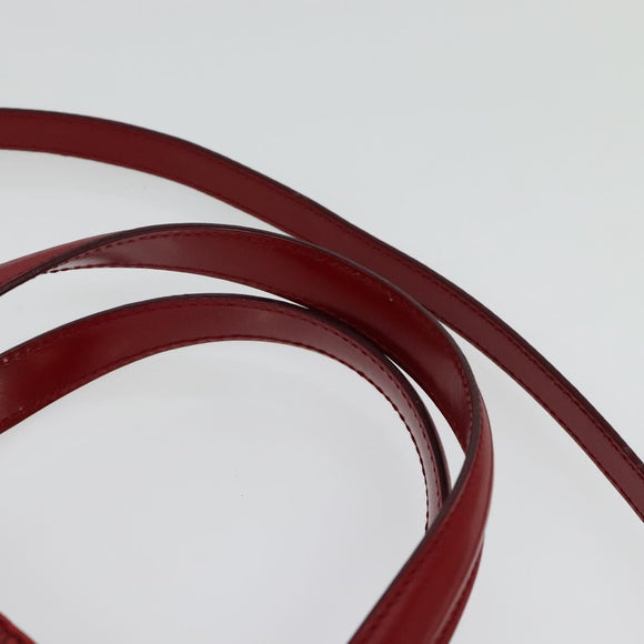 Salvatore Ferragamo Gancini Hand Bag Leather 2way Red Gold Auth 141492