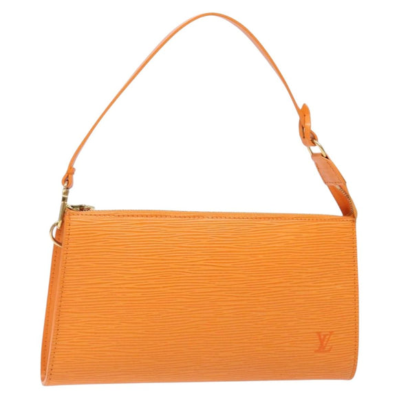 LOUIS VUITTON Epi Pochette Accessoires Pouch Orange Mandarin M5294H Auth 141495