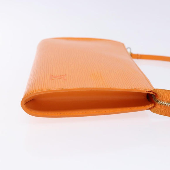 LOUIS VUITTON Epi Pochette Accessoires Pouch Orange Mandarin M5294H Auth 141495