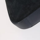 GUCCI Bamboo Shoulder Bag Suede 2way Black Gold 001 1781 1577 Auth 141499-18