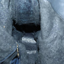 GUCCI Bamboo Shoulder Bag Suede 2way Black Gold 001 1781 1577 Auth 141499-20