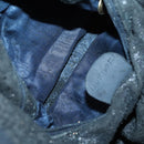 GUCCI Bamboo Shoulder Bag Suede 2way Black Gold 001 1781 1577 Auth 141499-11