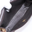 Christian Dior Trotter Canvas Shoulder Bag Brown Gold Auth 141500-12