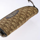 Christian Dior Trotter Canvas Shoulder Bag Brown Gold Auth 141500-6