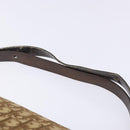 Christian Dior Trotter Canvas Shoulder Bag Brown Gold Auth 141500-8