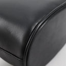 Salvatore Ferragamo Gancini Shoulder Bag Rattan Black Gold Auth 141501V-13