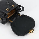 Salvatore Ferragamo Gancini Shoulder Bag Rattan Black Gold Auth 141501V-16