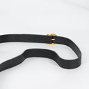 Salvatore Ferragamo Gancini Shoulder Bag Rattan Black Gold Auth 141501V-9