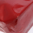 LOUIS VUITTON Monogram Vernis Reade MM Hand Bag Red Rouge M91086 LV Auth 141504-15