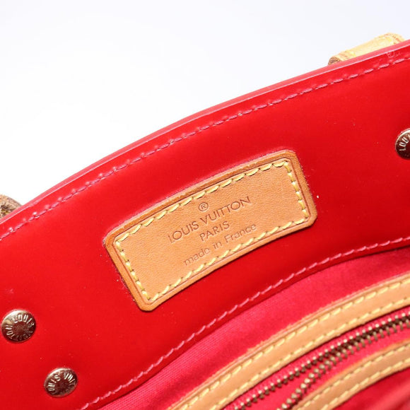 LOUIS VUITTON Monogram Vernis Reade MM Hand Bag Red Rouge M91086 LV Auth 141504