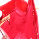 LOUIS VUITTON Monogram Vernis Reade MM Hand Bag Red Rouge M91086 LV Auth 141504-19