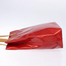 LOUIS VUITTON Monogram Vernis Reade MM Hand Bag Red Rouge M91086 LV Auth 141504-4