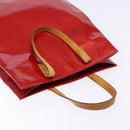 LOUIS VUITTON Monogram Vernis Reade MM Hand Bag Red Rouge M91086 LV Auth 141504-6