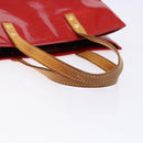 LOUIS VUITTON Monogram Vernis Reade MM Hand Bag Red Rouge M91086 LV Auth 141504-7