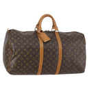 LOUIS VUITTON Monogram Keepall 55 Boston Bag M41424 LV Auth 141509-1