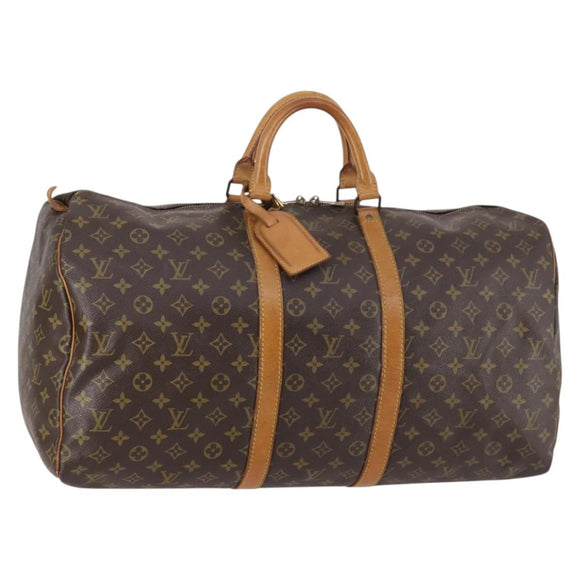 LOUIS VUITTON Monogram Keepall 55 Boston Bag M41424 LV Auth 141509