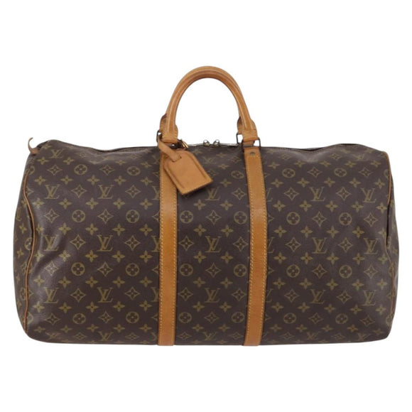LOUIS VUITTON Monogram Keepall 55 Boston Bag M41424 LV Auth 141509