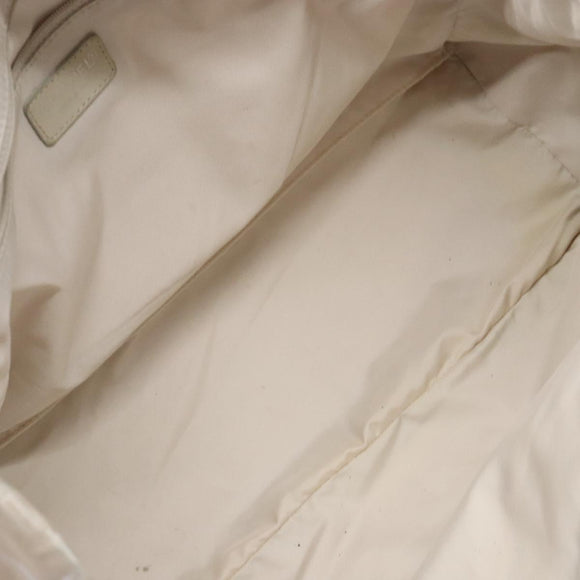 CHANEL New Travel line Hand Bag Nylon Beige Silver CC Auth 141510