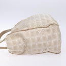 CHANEL New Travel line Hand Bag Nylon Beige Silver CC Auth 141510-5