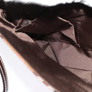 BURBERRY Nova Check Blue Label Shoulder Bag Canvas Brown Silver Auth 141511-18