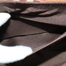 BURBERRY Nova Check Blue Label Shoulder Bag Canvas Brown Silver Auth 141511-19