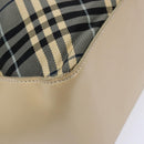BURBERRY Nova Check Blue Label Tote Bag Canvas Navy Silver Auth 141512-15