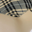 BURBERRY Nova Check Blue Label Tote Bag Canvas Navy Silver Auth 141512-16