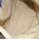 BURBERRY Nova Check Blue Label Tote Bag Canvas Navy Silver Auth 141512-12