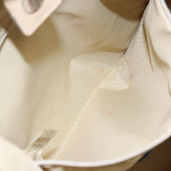 BURBERRY Nova Check Blue Label Tote Bag Canvas Navy Silver Auth 141512