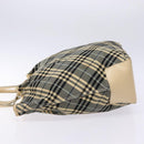 BURBERRY Nova Check Blue Label Tote Bag Canvas Navy Silver Auth 141512-4