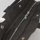 HERMES Her Line MM Hand Bag Canvas Gray Silver Auth 141514-6