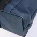 HERMES Trocha Horizontal Zonal MM Tote Bag Canvas Blue Silver Auth 141515-10