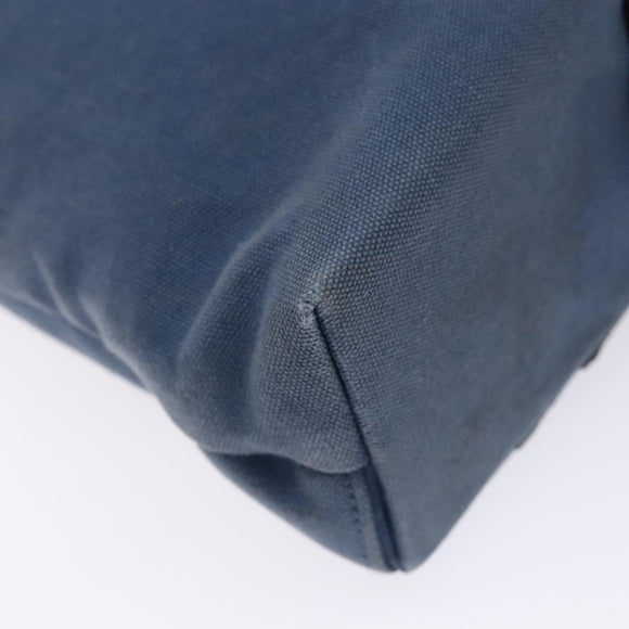 HERMES Trocha Horizontal Zonal MM Tote Bag Canvas Blue Silver Auth 141515