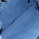 HERMES Trocha Horizontal Zonal MM Tote Bag Canvas Blue Silver Auth 141515-15