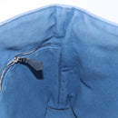 HERMES Trocha Horizontal Zonal MM Tote Bag Canvas Blue Silver Auth 141515-16