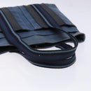 HERMES Trocha Horizontal Zonal MM Tote Bag Canvas Blue Silver Auth 141515-7