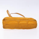 PRADA Shoulder Bag Nylon Orange Gold Auth 141517-5