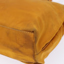 PRADA Shoulder Bag Nylon Orange Gold Auth 141517-16