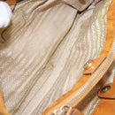 PRADA Shoulder Bag Nylon Orange Gold Auth 141517-11