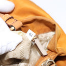 PRADA Shoulder Bag Nylon Orange Gold Auth 141517-12