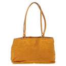 PRADA Shoulder Bag Nylon Orange Gold Auth 141517-2