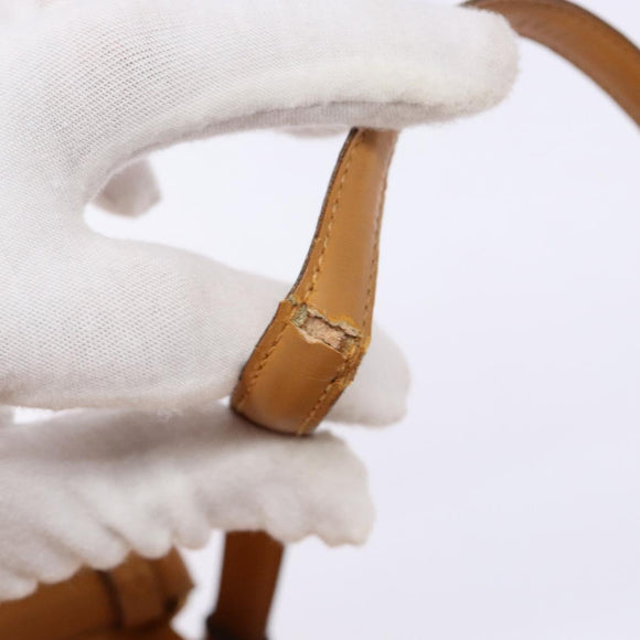 PRADA Shoulder Bag Nylon Orange Gold Auth 141517