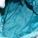 PRADA Shoulder Bag Nylon Blue Gold Auth 141518-11