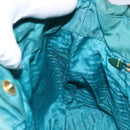 PRADA Shoulder Bag Nylon Blue Gold Auth 141518-21