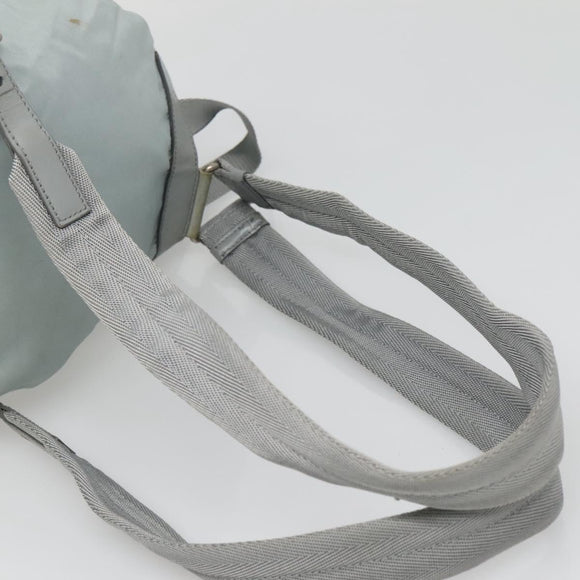 PRADA Backpack Nylon Light Blue Silver Auth 141519