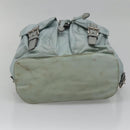 PRADA Backpack Nylon Light Blue Silver Auth 141519-5