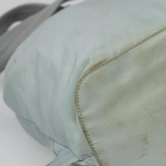 PRADA Backpack Nylon Light Blue Silver Auth 141519