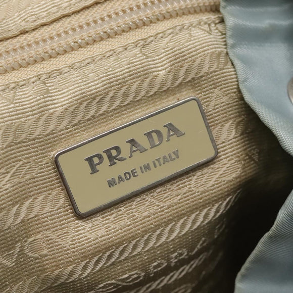 PRADA Backpack Nylon Light Blue Silver Auth 141519